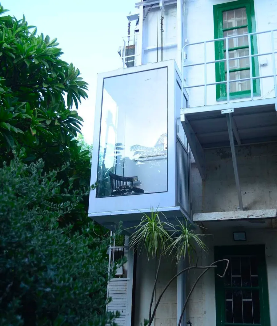 GlassCore glass home elevator installed inside a Karachi home