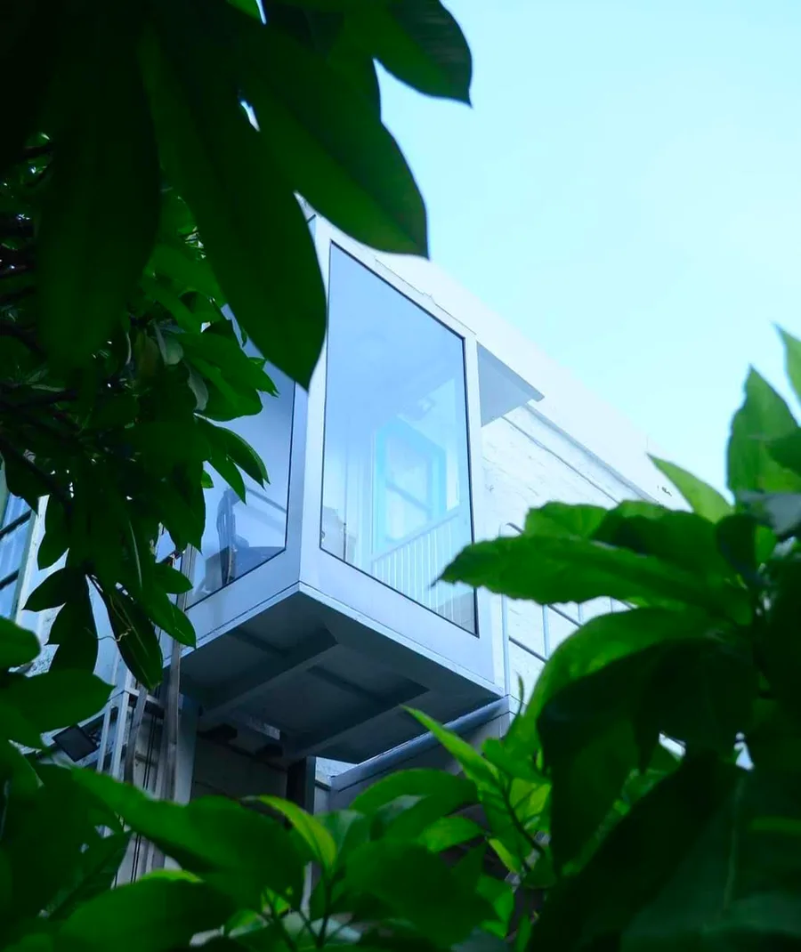 Interior view of a completed Vertico home elevator cabin in Karachi