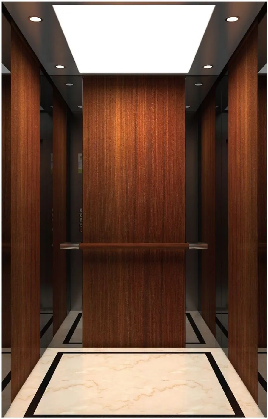 Metalux Pro home elevator in a residential building at twilight